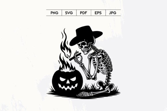 Cowboy Skeleton Pumpkin Halloween Art Review for Real Projects