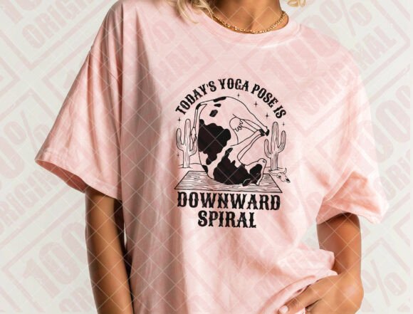 Downward Spiral SVG: A Sarcastic Cow for Real Embroidery Projects