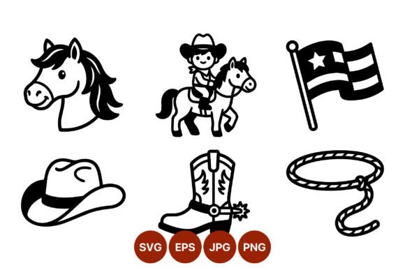Embroidery Design Review: Cowboy Horse Western Vector Icons