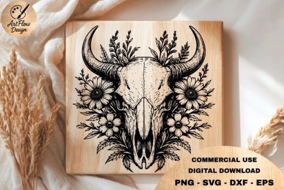 Floral Bull Skull SVG Review for Real Embroidery Projects