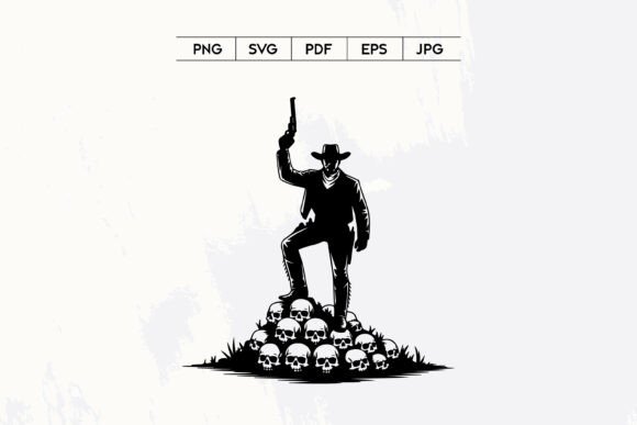 Outlaw Cowboy on Skull Pile Silhouette Review