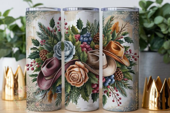 Rustic Cowboy Winter Floral Tumbler Wrap Review