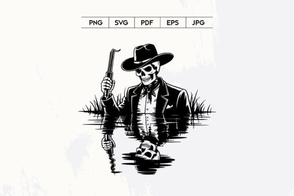 Skeleton Cowboy Rising from Water Art: A Designer’s Practical Take
