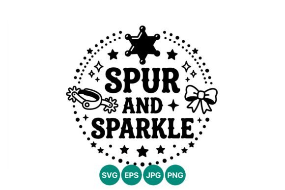 Spur and Sparkle Western Text Vector Review