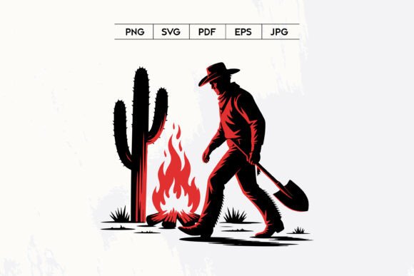 Western Cowboy Campfire Desert Vector Review for Real Projects