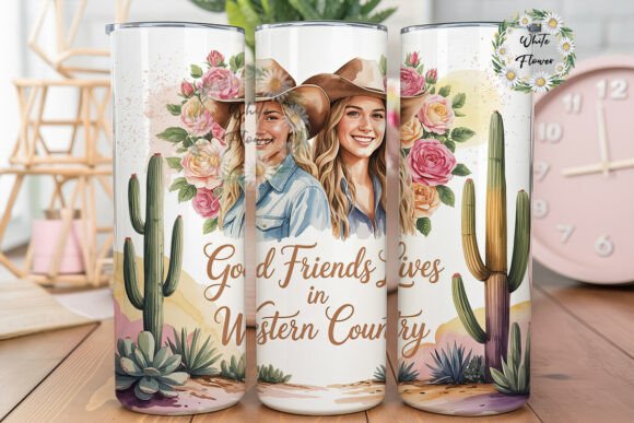 Western Friends Floral Watercolor PNG Review for Embroidery Projects
